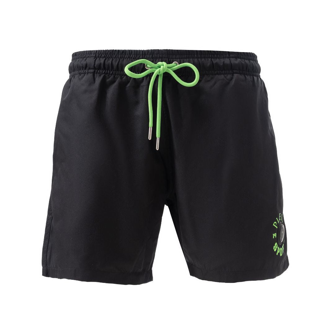 PLEIN SPORT Logo Print Drawstring Swim Shorts Men PS25051-BLK - S / Black