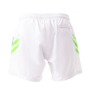 PLEIN SPORT Logo Print Drawstring Swim Shorts Men PS25052-WHT