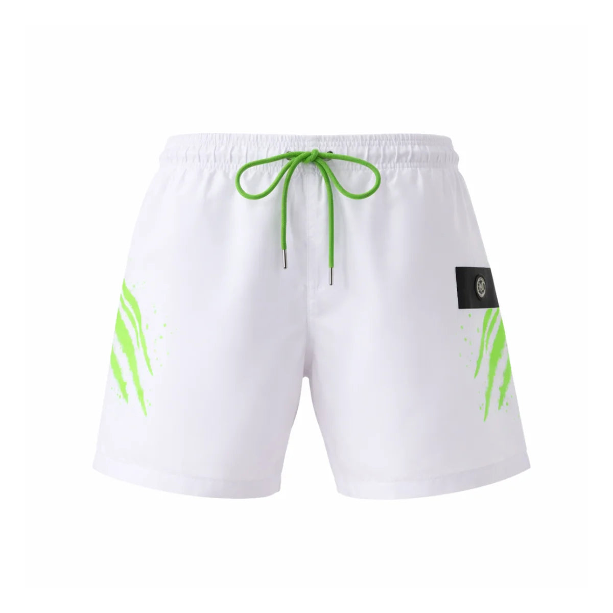 PLEIN SPORT Logo Print Drawstring Swim Shorts Men PS25052-WHT - White / S