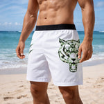 PLEIN SPORT Logo Print Drawstring Swim Shorts Men PS25053-WHT
