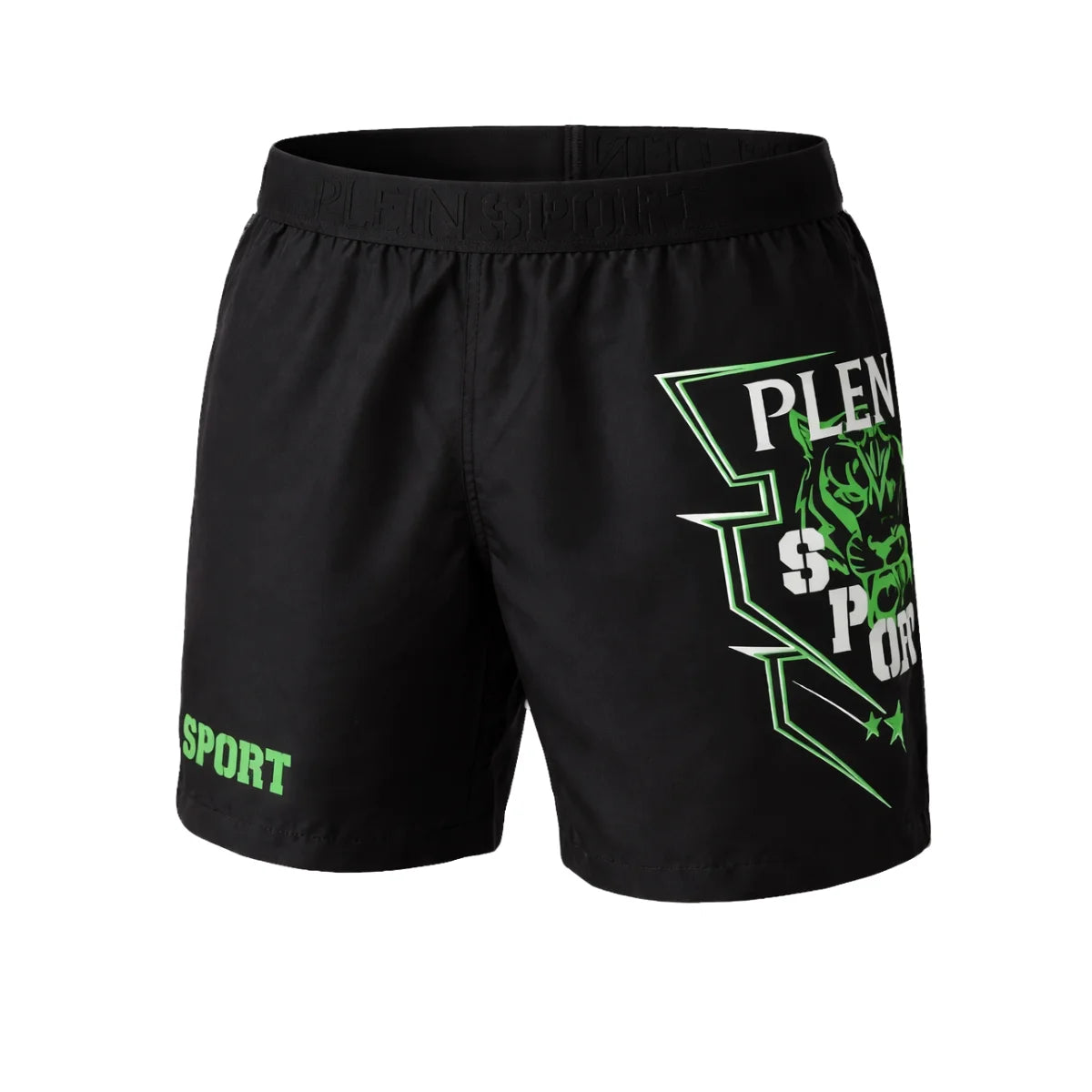 PLEIN SPORT Logo Print Drawstring Swim Shorts Men PS25055 - BLK