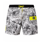 PLEIN SPORT Logo Print Drawstring Swim Shorts Men PS25066 - WHTBLK - White-Black / S