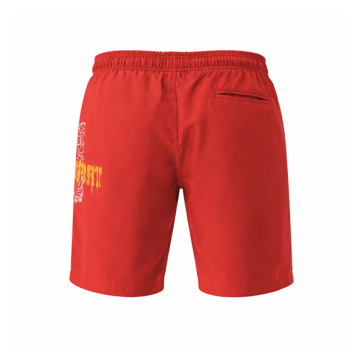 PLEIN SPORT Logo Print Drawstring Swim Shorts Men PS25077- RED