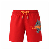PLEIN SPORT Logo Print Drawstring Swim Shorts Men PS25077- RED - Red / S