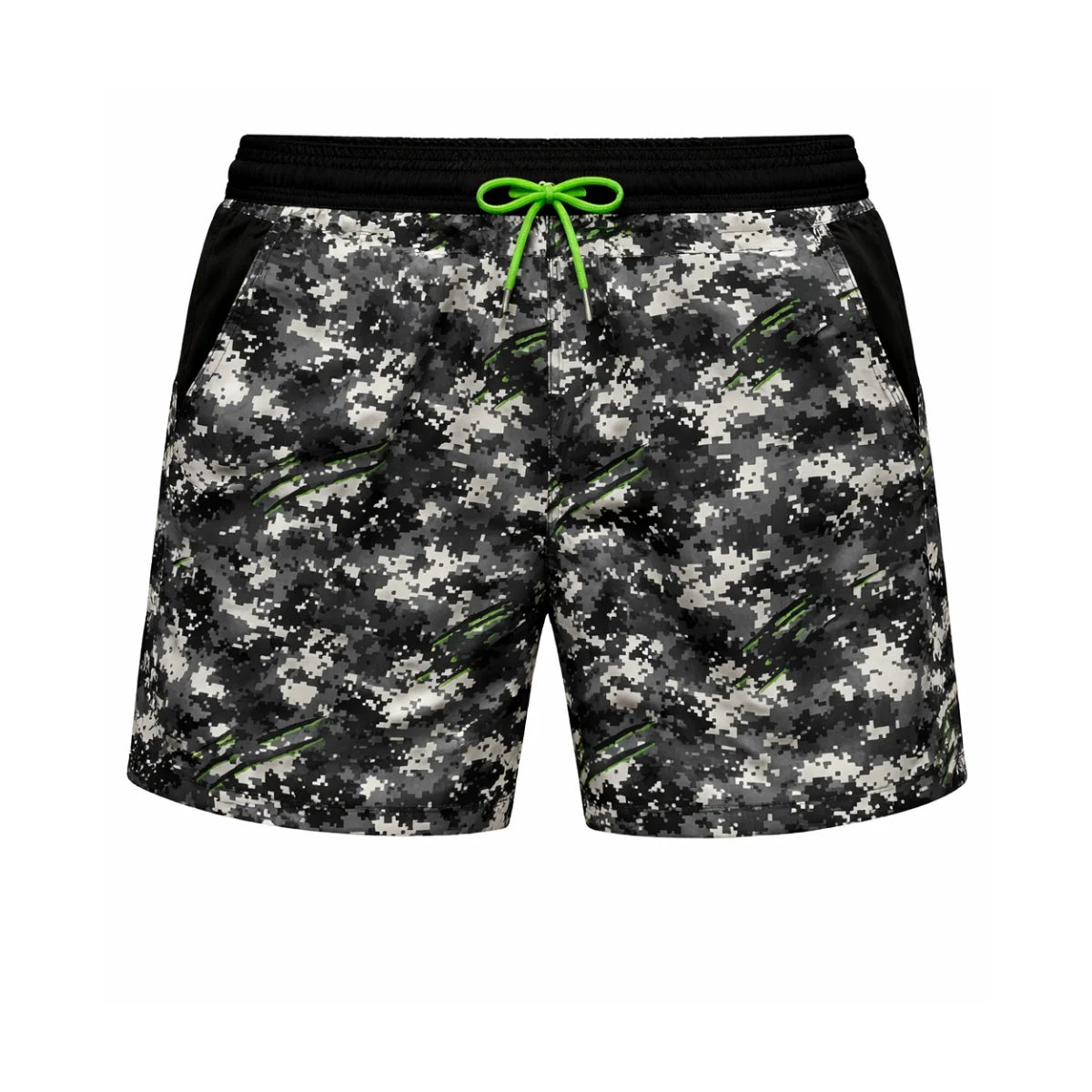 PLEIN SPORT Logo Print Drawstring Swim Shorts Men PS25085 - WHTBLK - White-Black / S