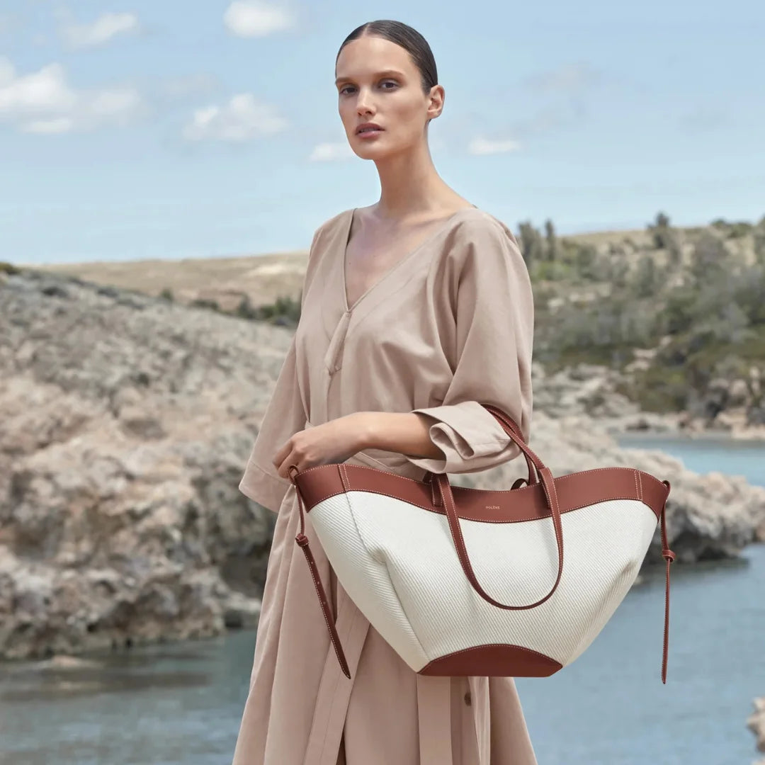 Polène Cyme Edition Cognac Canvas Women - TAN - Tan