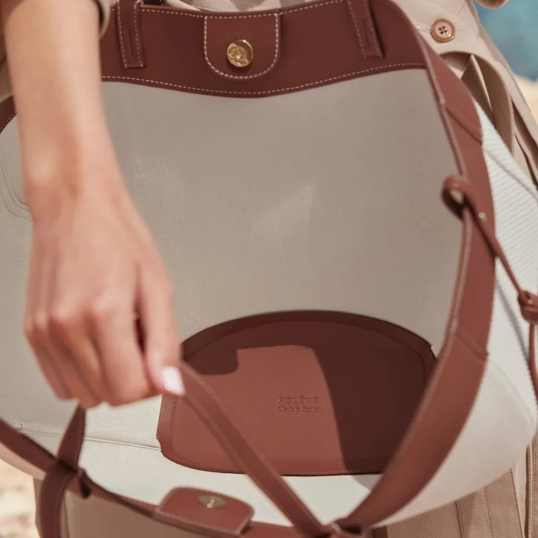 Polène Cyme Edition Cognac Canvas Women - TAN - Tan