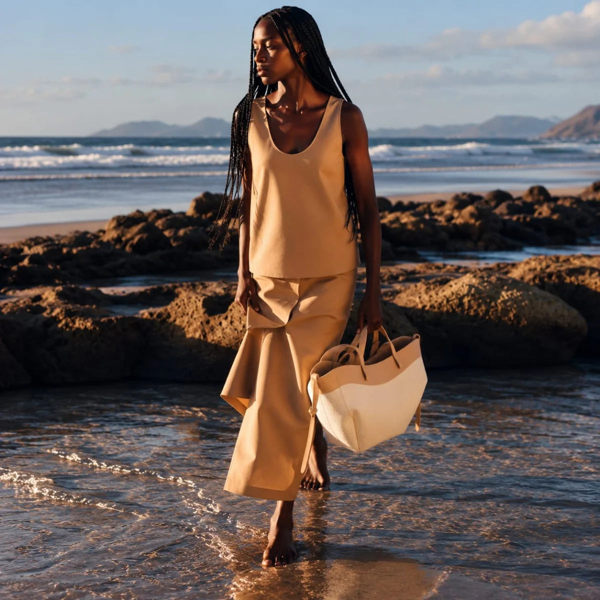 Polène Cyme Edition Cognac Canvas Women - TAN - Tan
