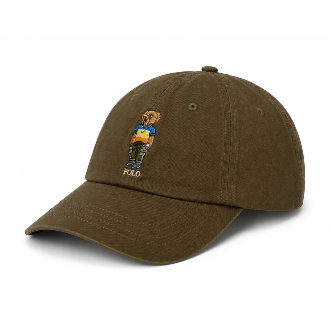 Polo Ralph Lauren Bear Cotton Cap Men - Dark Olive
