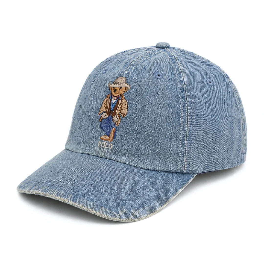 Polo Ralph Lauren Bear Demin Cap Men - Washed Denim