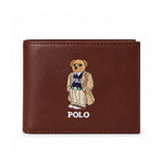 POLO RALPH LAUREN Bear Leather Bifold Wallet - BRN - Brown