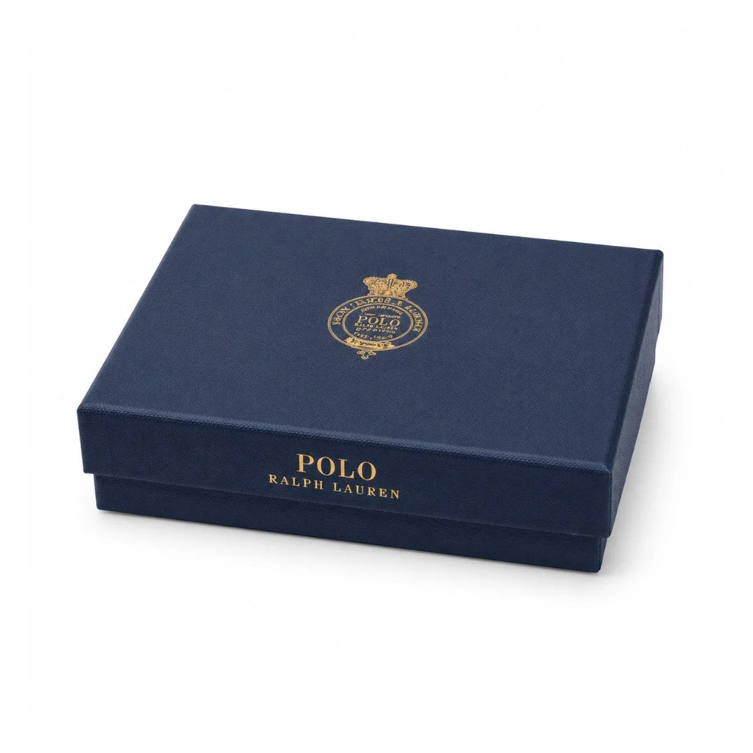 POLO RALPH LAUREN Bear Leather Bifold Wallet - BRN - Brown