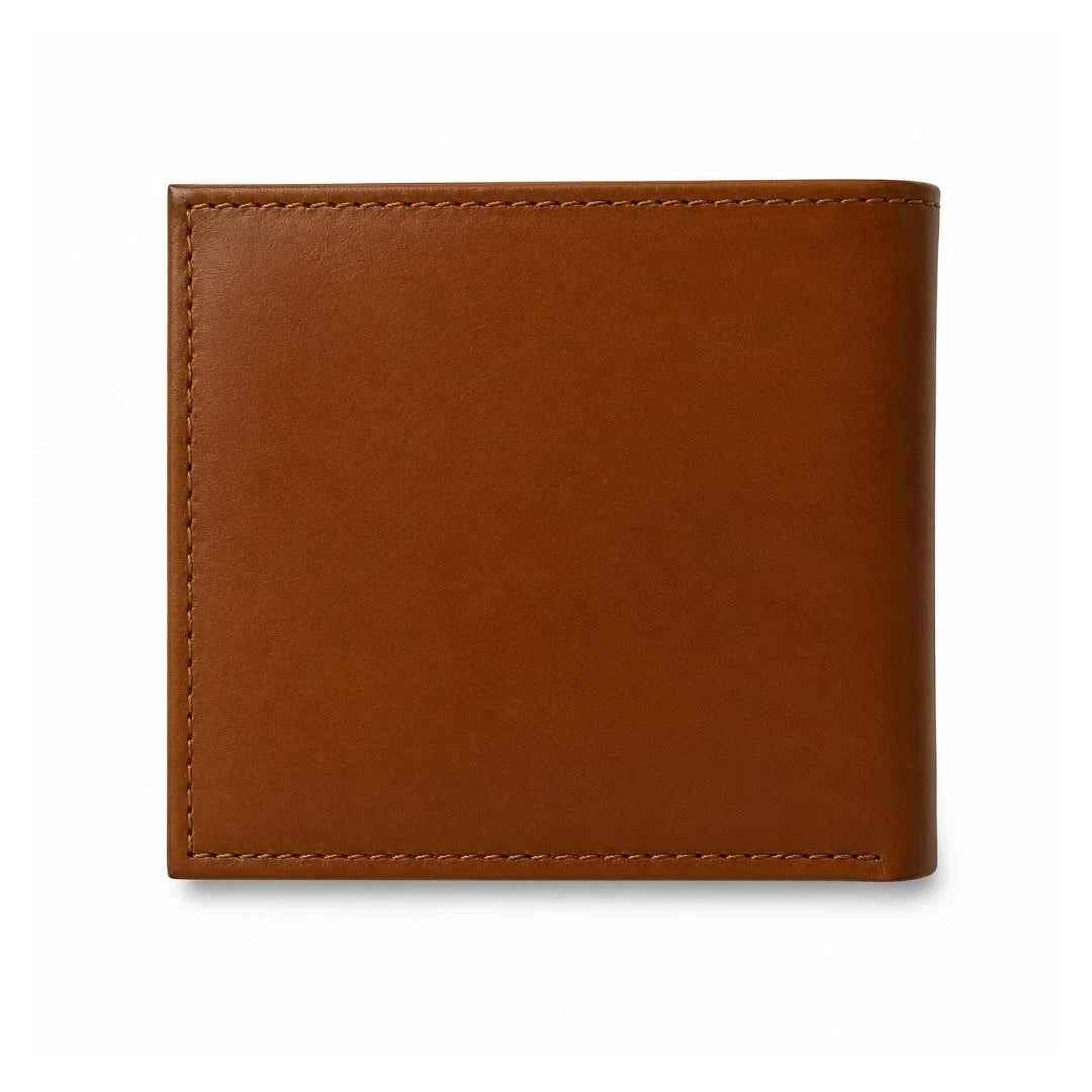 POLO RALPH LAUREN Bear Leather Bifold Wallet - BRN - Brown