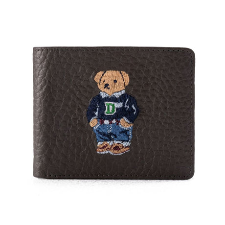POLO RALPH LAUREN Bear Leather Bifold Wallet with Extra Card Holder - GRY Gray Accessories