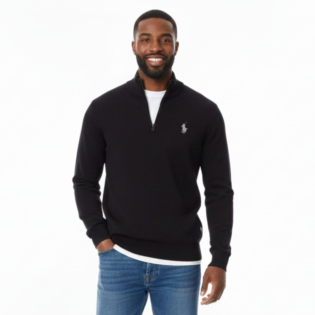 Polo Ralph Lauren Cotton Half-Zip Jumper Men - BLK - Black / S