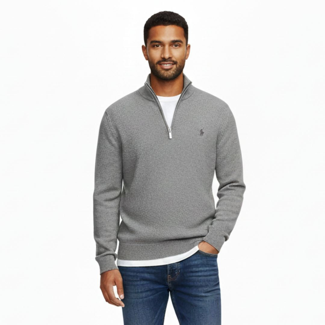 Polo Ralph Lauren Cotton Half-Zip Jumper Men - GRY - Grey / S