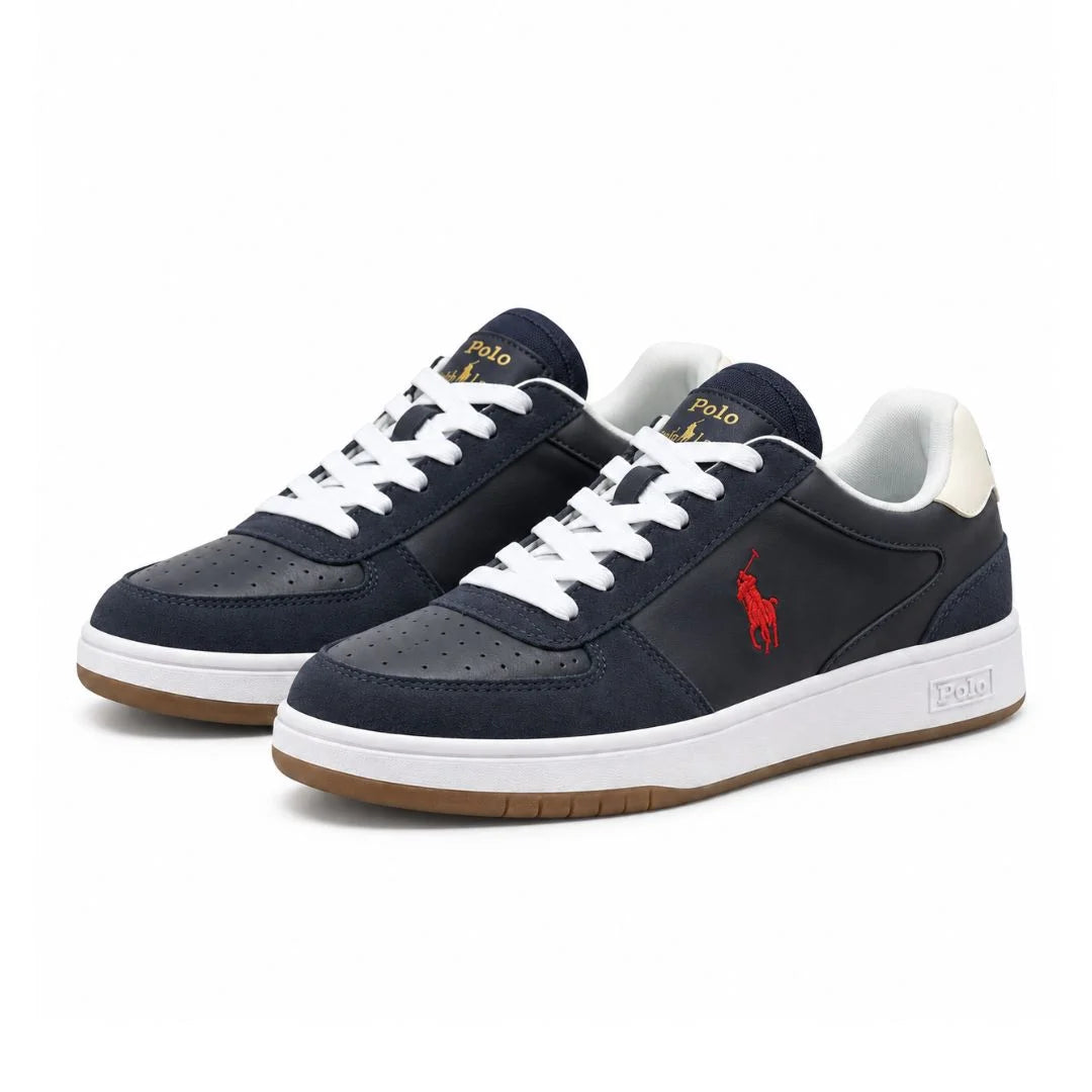 Polo Ralph Lauren Court Leather Suede Sneakers Men - NVY - Navy / 40