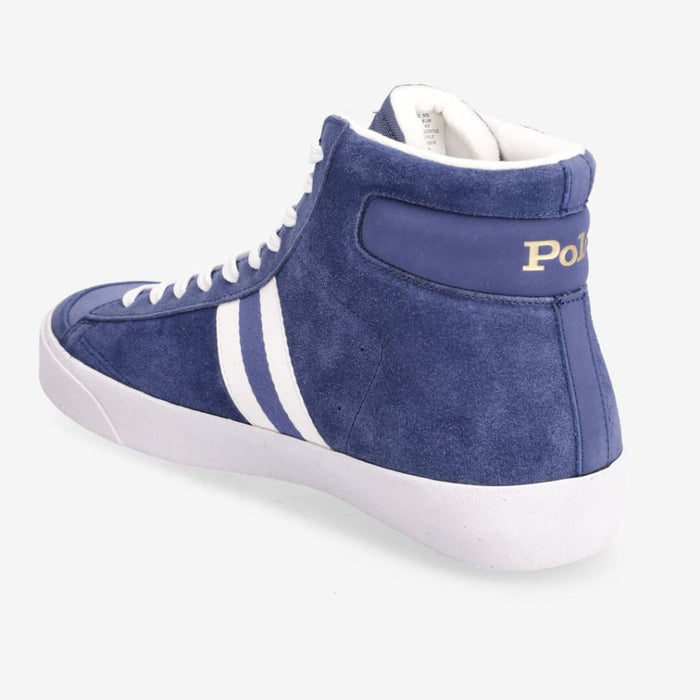 Polo Ralph Lauren Court Vulc Mid Suede Sneaker - BLU - Shoes