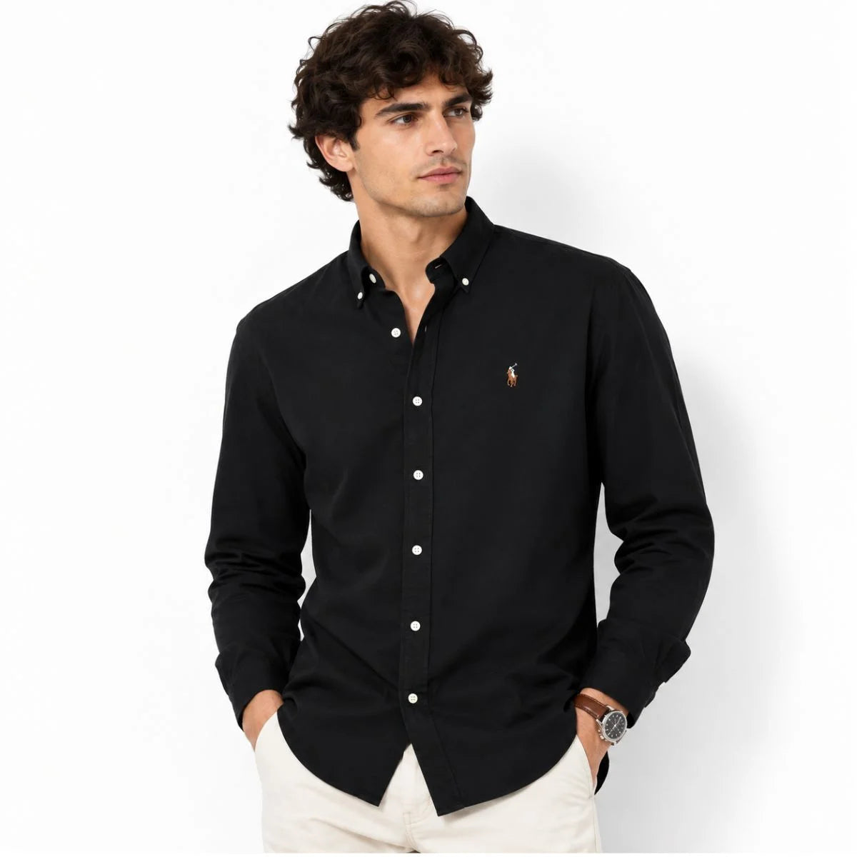 Polo Ralph Lauren CUSTOM FIT OXFORD SHIRT - Black / S
