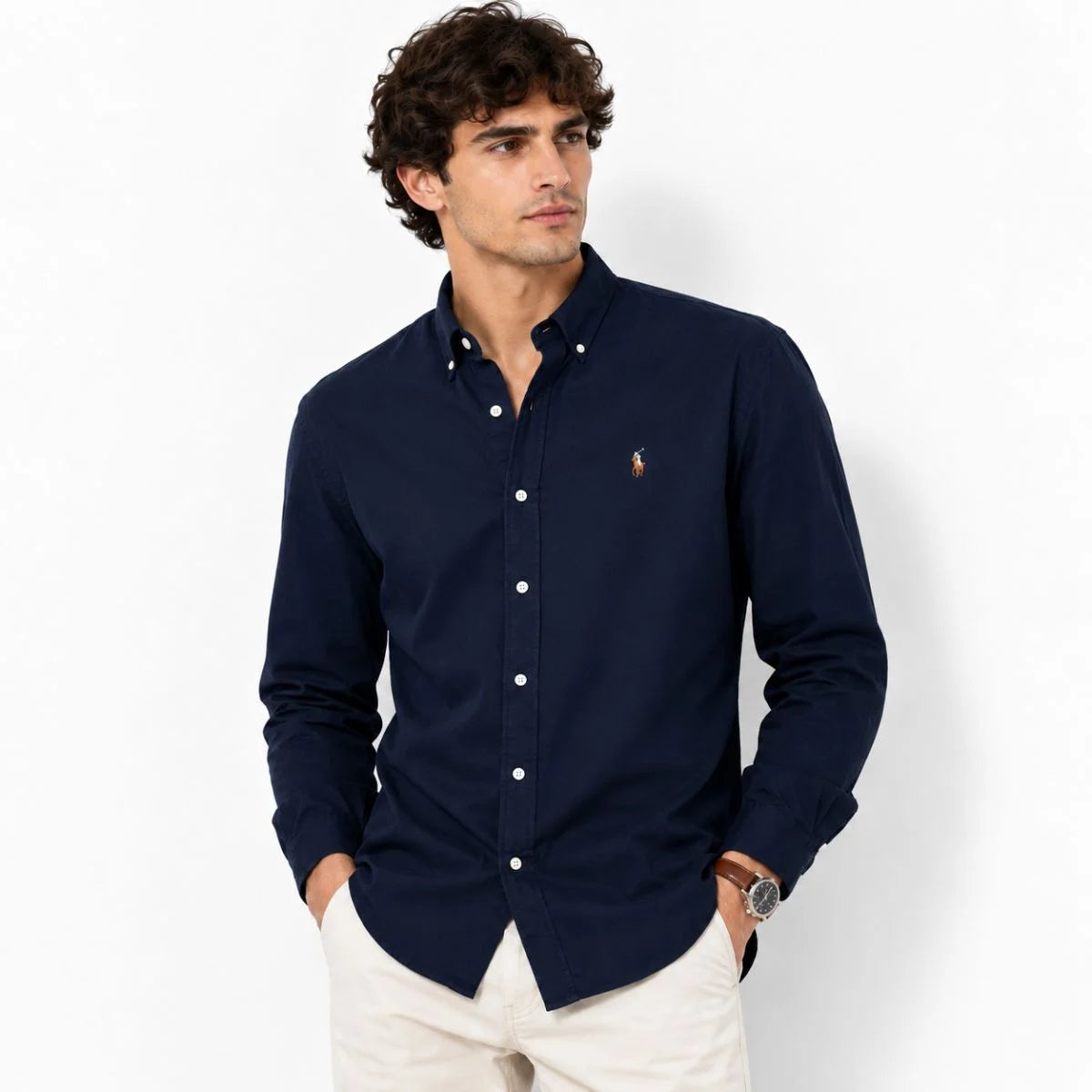 Polo Ralph Lauren CUSTOM FIT OXFORD SHIRT - Navy / S