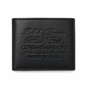 POLO RALPH LAUREN Embossed Logo Leather Bifold Wallet Men - BLK - Black