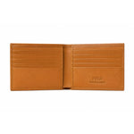 POLO RALPH LAUREN Embossed Logo Leather Bifold Wallet Men - TAN - Tan
