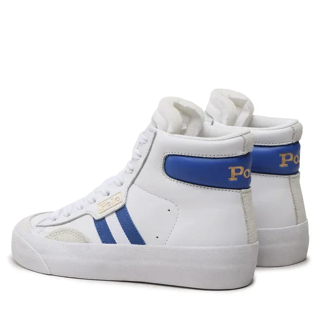 Polo Ralph Lauren Grvin Mid Leather Sneaker Women - WHTRAY - Shoes