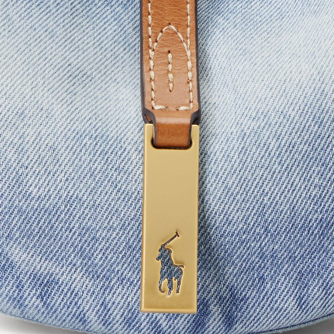 POLO RALPH LAUREN ID Denim-Leather Mini Shoulder Bag - DEM - Denim