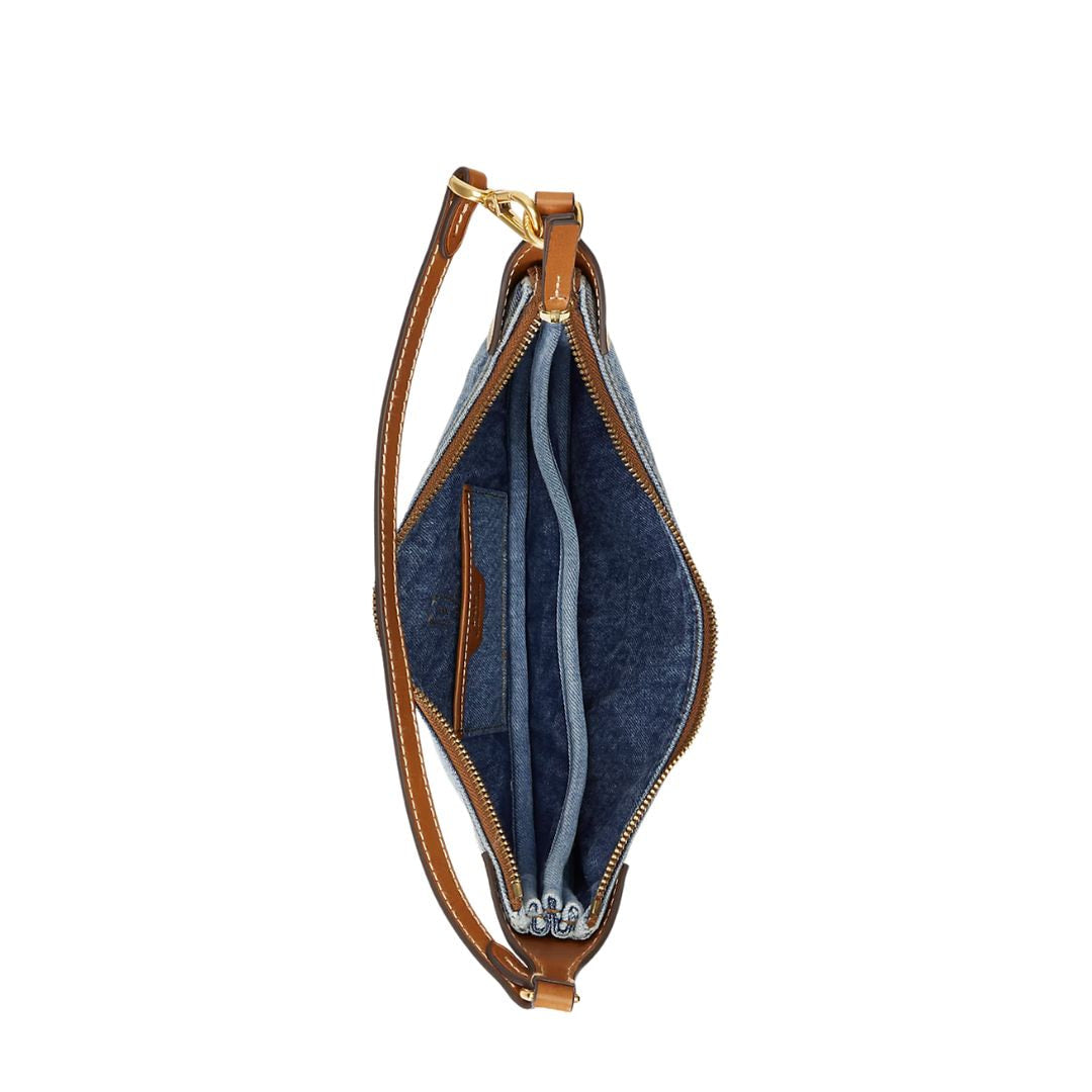 POLO RALPH LAUREN ID Denim-Leather Mini Shoulder Bag - DEM - Denim
