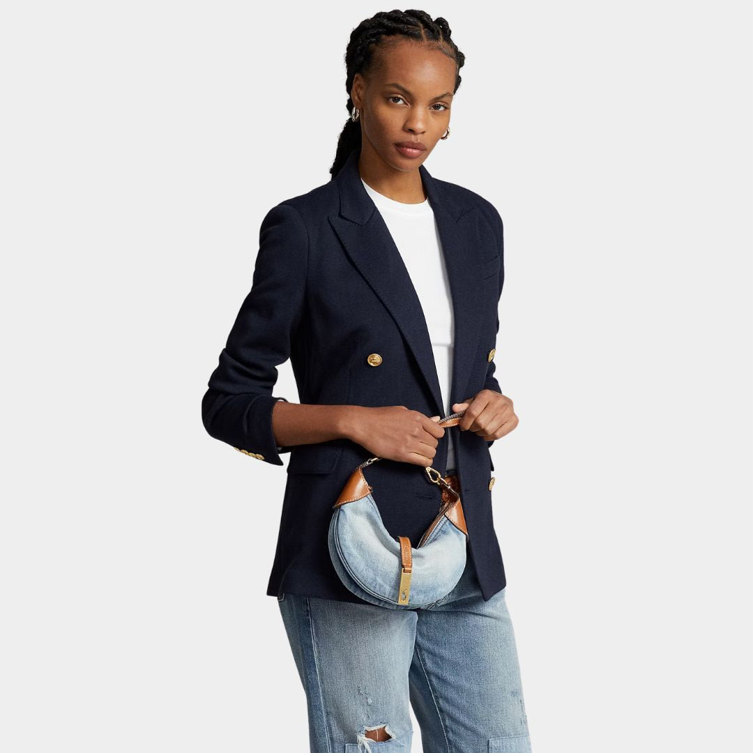POLO RALPH LAUREN ID Denim-Leather Mini Shoulder Bag - DEM - Denim