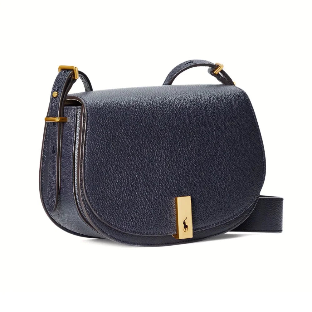 POLO RALPH LAUREN Polo ID Leather Saddle Bag - NVY - Navy