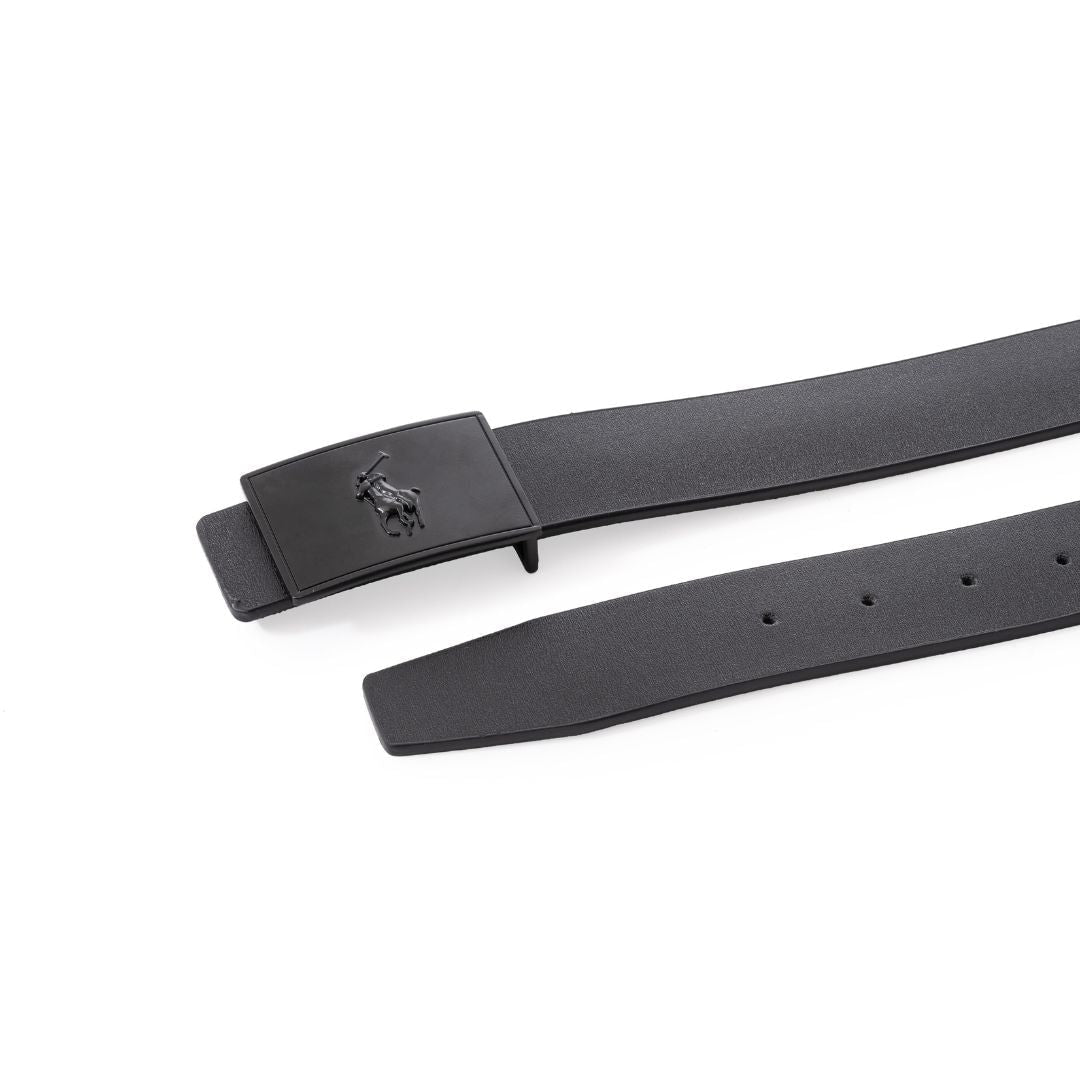 Polo Ralph Lauren Leather Plaque Belt B4-BLKBLK - Black / OS