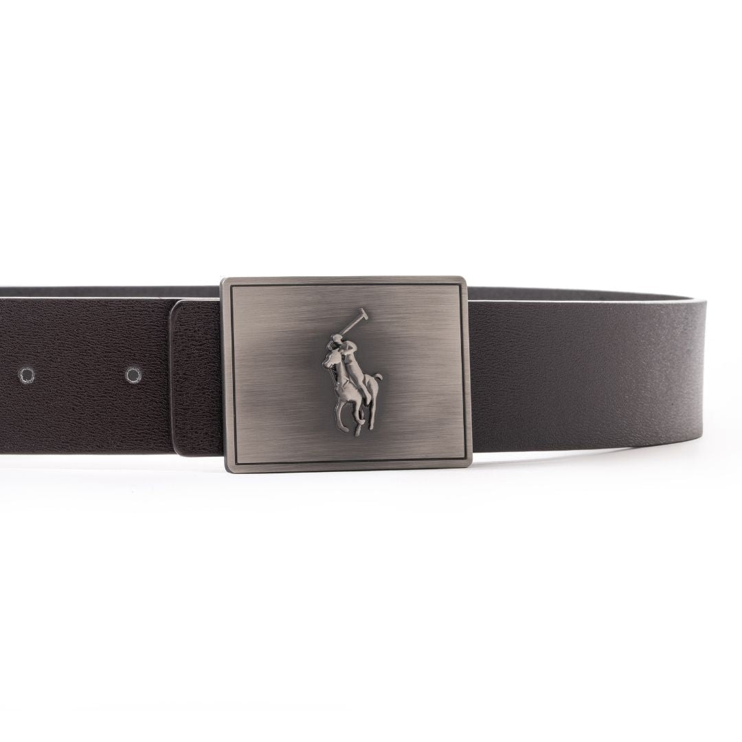 Polo Ralph Lauren Leather Plaque Belt B4-BRN - Brown / OS