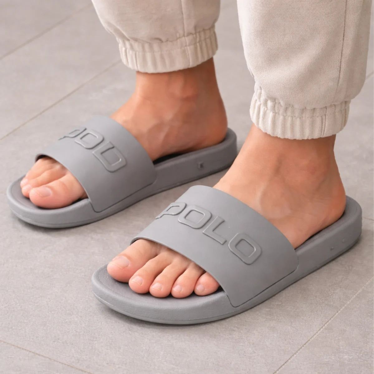 Polo Ralph Lauren Logo Slide Men - GRY