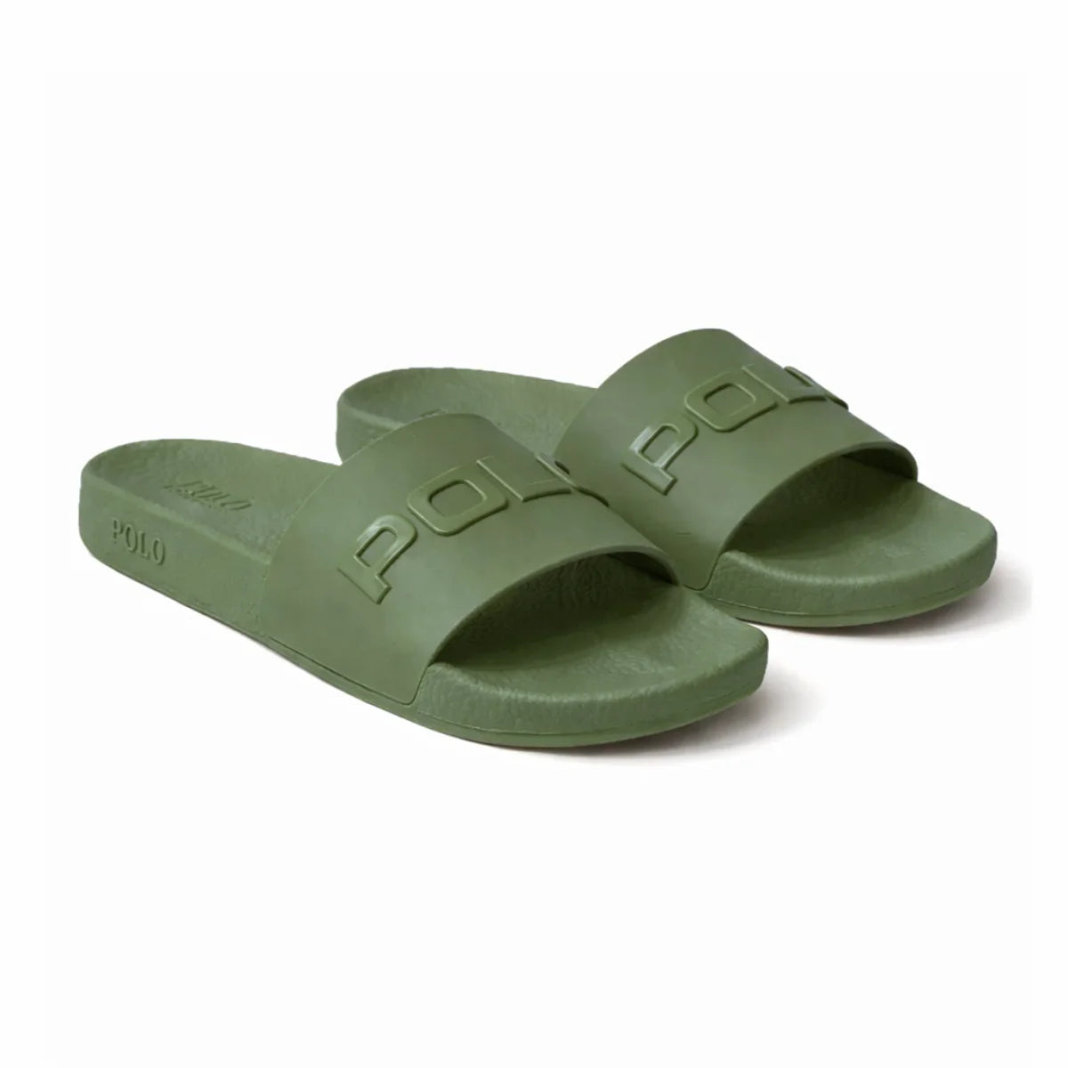 Polo Ralph Lauren Logo Slide Men - OLVGRN - Olive-Green / 41