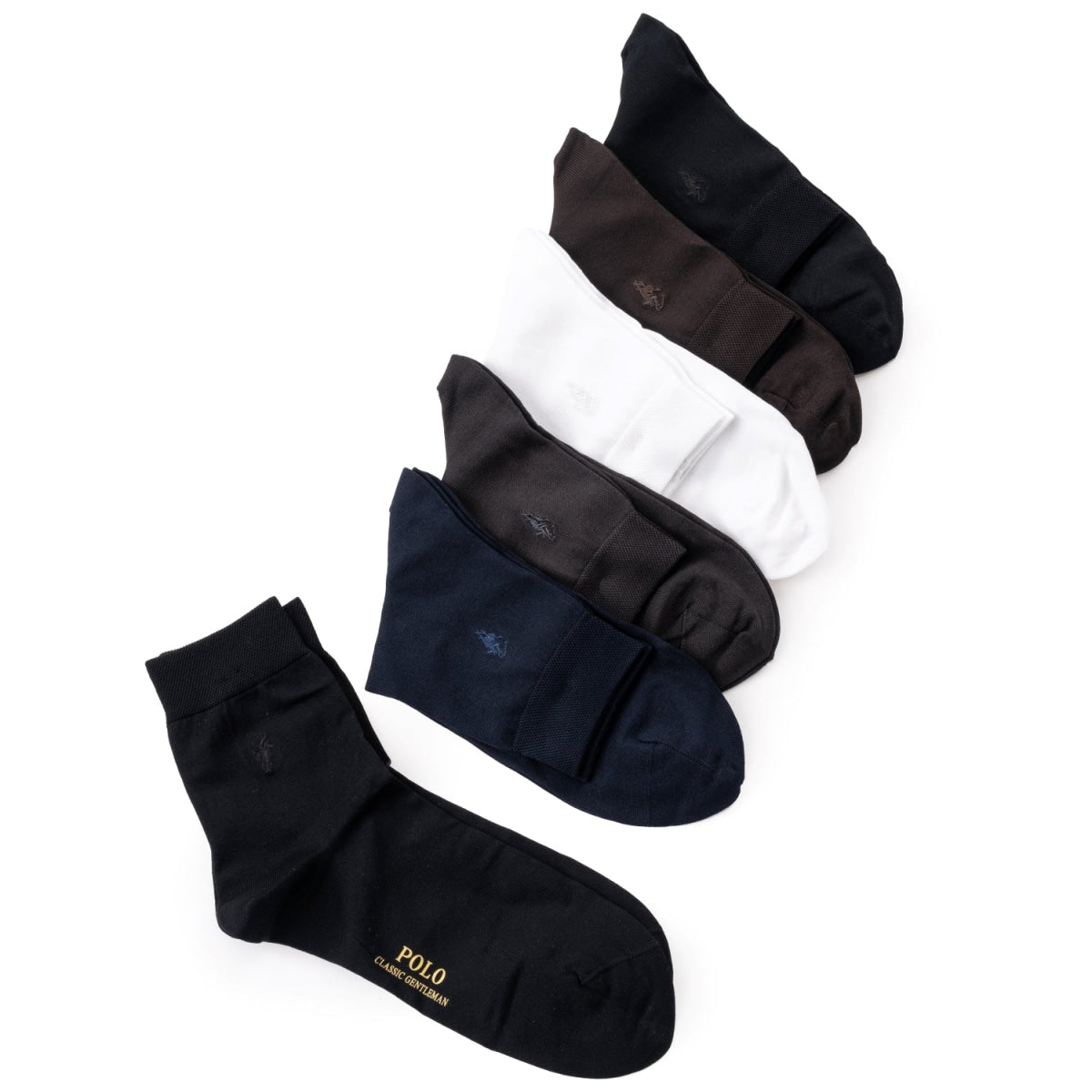 Polo Ralph Lauren Multi Solids Crew Socks 6 Pack - 6 Pack / OS