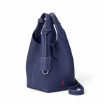 POLO RALPH LAUREN Play Small Leather Tote & Crossbody Bag - NVY - Navy