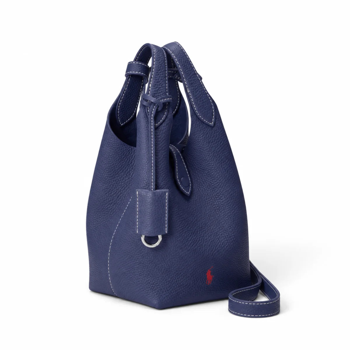 POLO RALPH LAUREN Play Small Leather Tote & Crossbody Bag - NVY - Navy