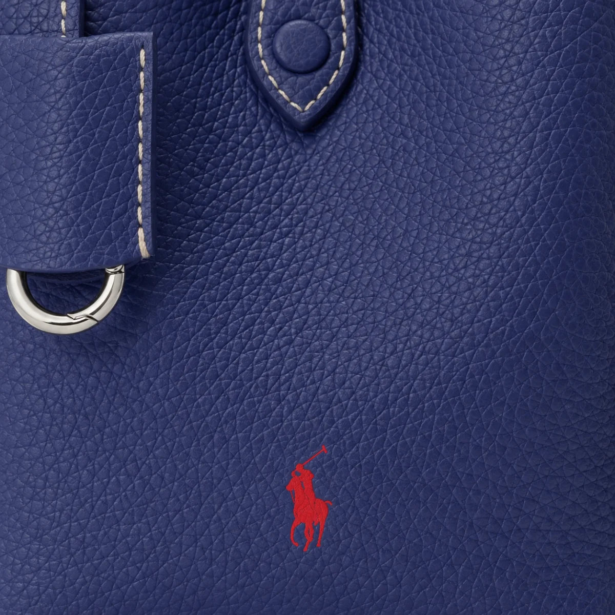 POLO RALPH LAUREN Play Small Leather Tote & Crossbody Bag - NVY - Navy