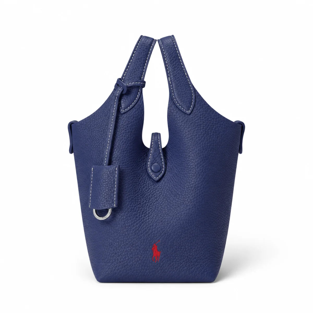 POLO RALPH LAUREN Play Small Leather Tote & Crossbody Bag - NVY - Navy