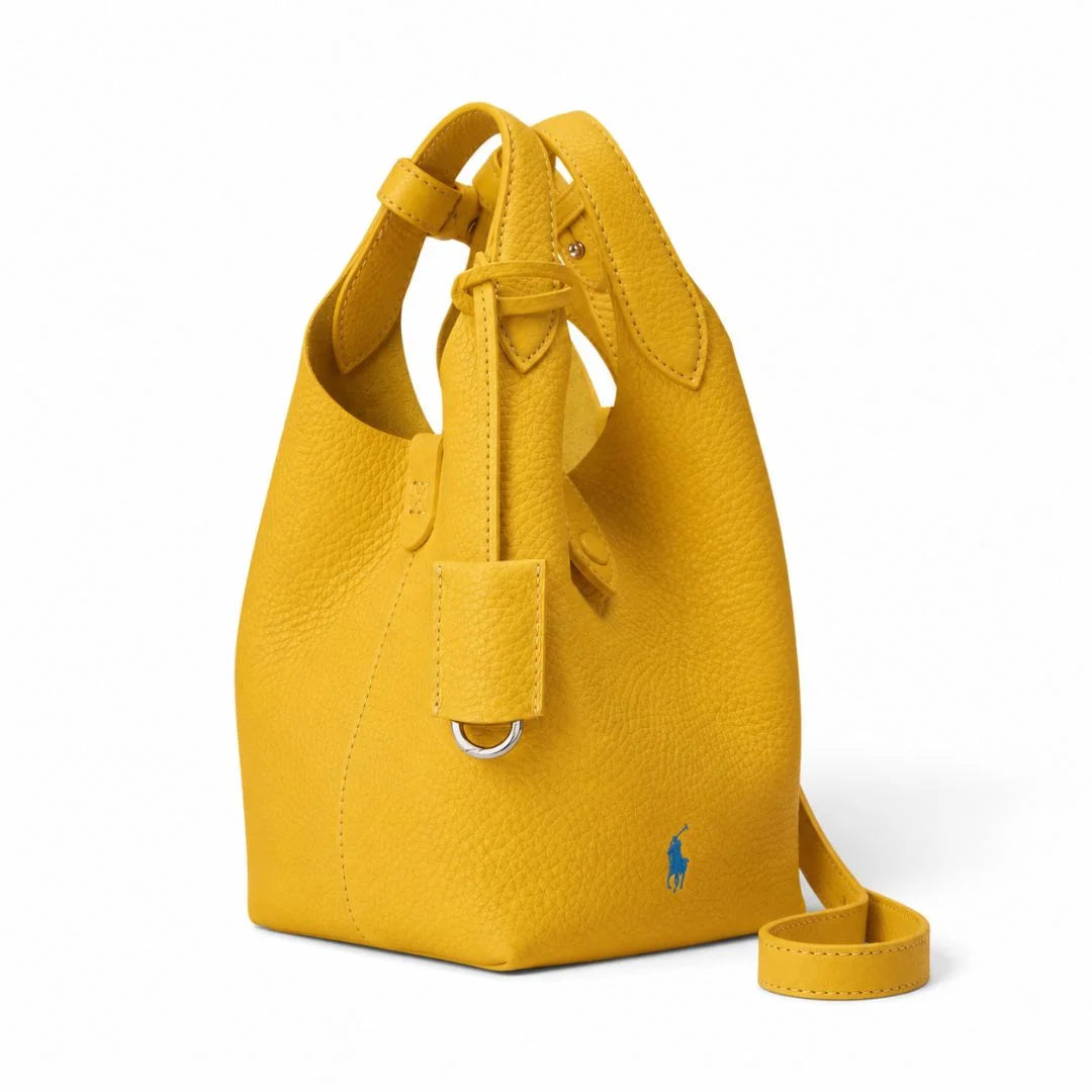 POLO RALPH LAUREN Play Small Leather Tote & Crossbody Bag - YEL - Yellow