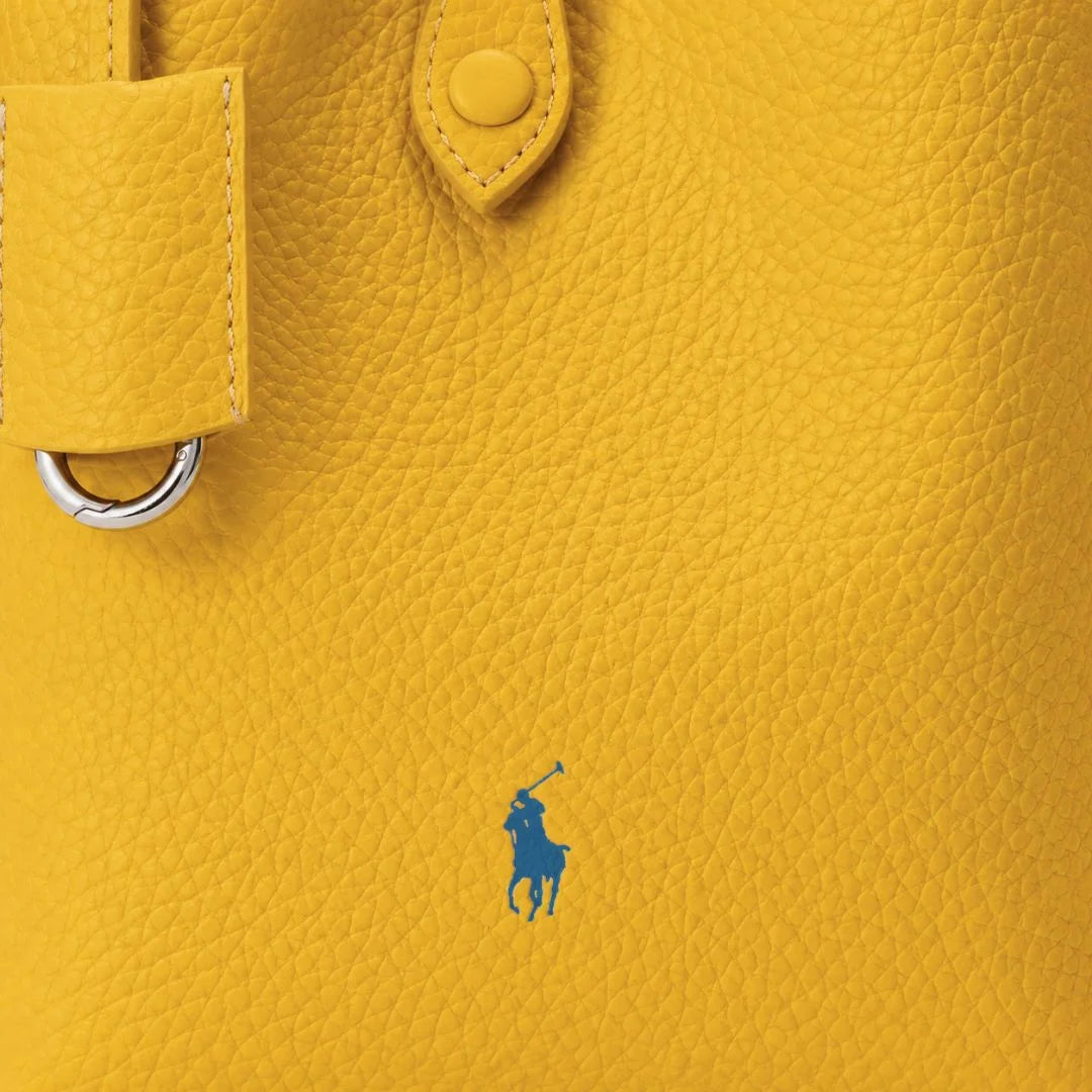 POLO RALPH LAUREN Play Small Leather Tote & Crossbody Bag - YEL - Yellow