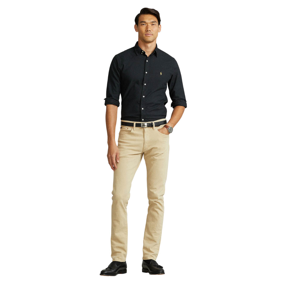 Polo Ralph Lauren SLIM FIT OXFORD SHIRT - DRKNVY
