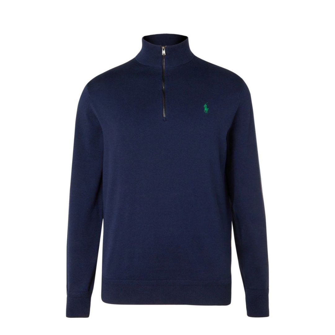 Polo Ralph Lauren Wool Quarter Zip Sweater-NVY
