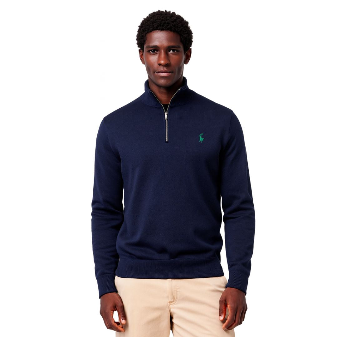 Polo Ralph Lauren Wool Quarter Zip Sweater-NVY - Navy / S