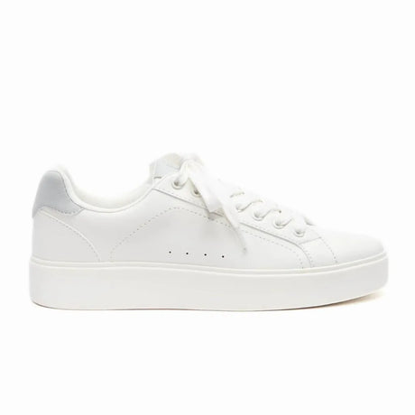 Pull & Bear Basic Lace-Up With Details Trainers Women 1350-240-004-WHT - 35 / White