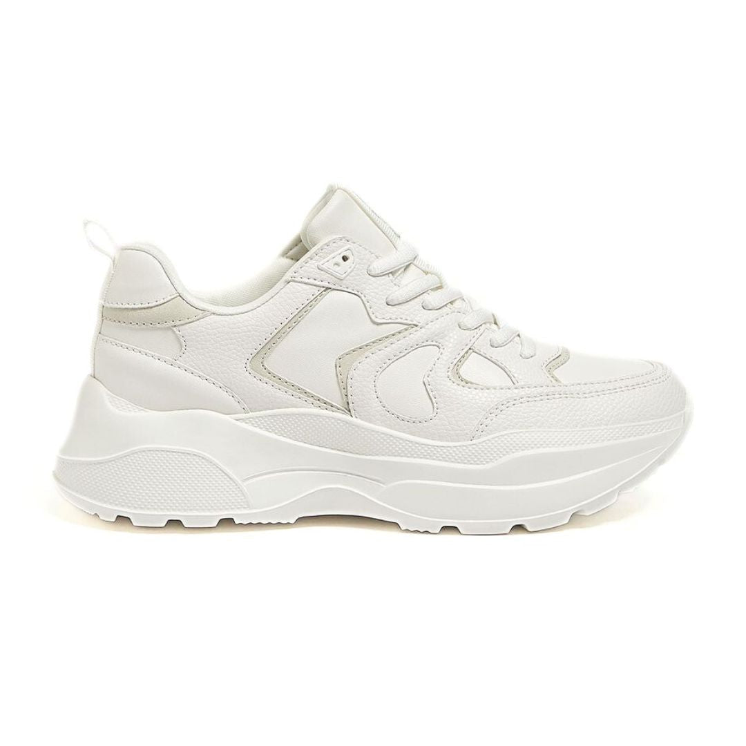 Pull & Bear Chunky Sole Sneakers Women 1346-040-WHT - White / 35