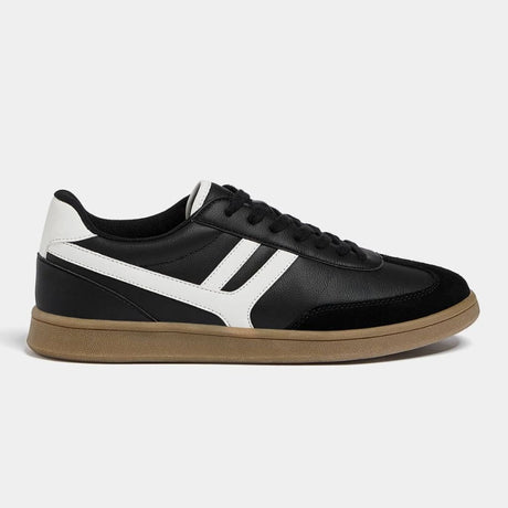 Pull & Bear Contrast Retro Trainers - BLK - 40 / Black - Shoes