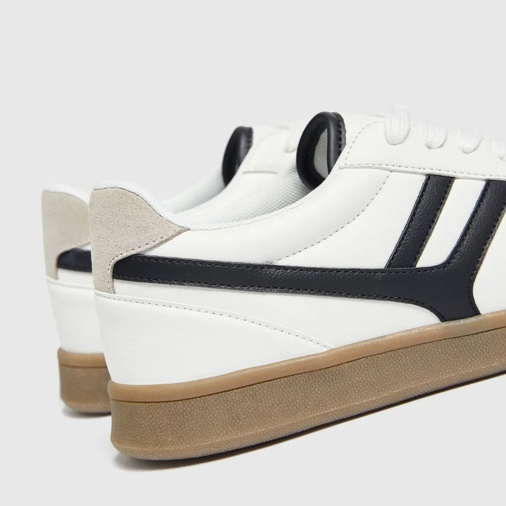 Pull & Bear Contrast Retro Trainers - WHT - Shoes