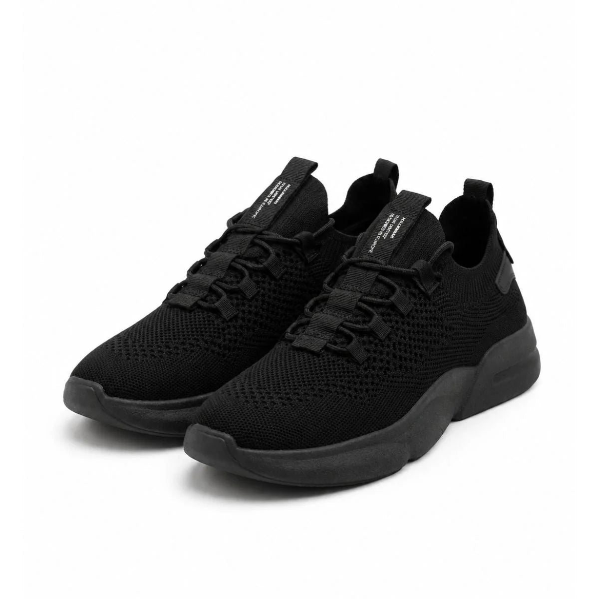 Pull & Bear Bear Knit Racer Sneakers Men -BLK - Black / 40